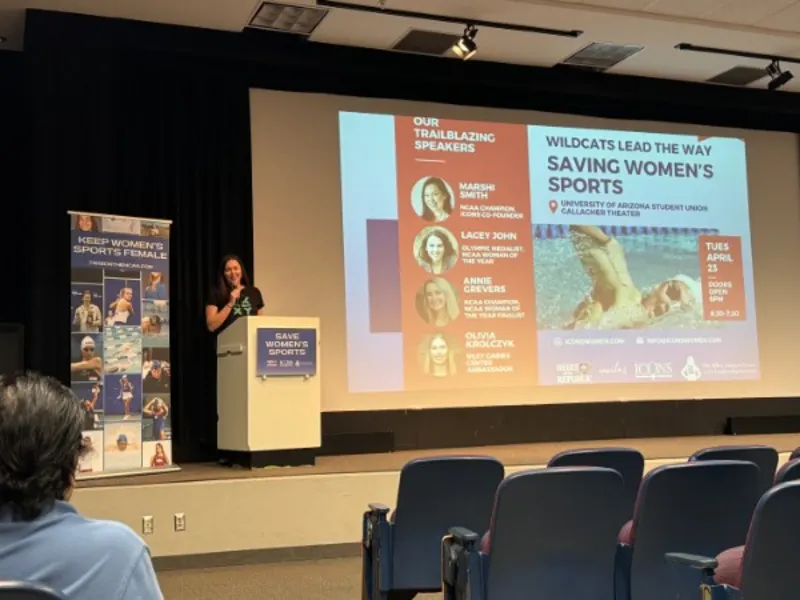 Marshi Smith speaks at Wildcats Lead the Way at the University of Arizona